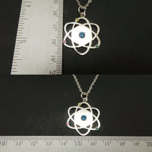 Load image into Gallery viewer, Silver Atom Symbol Necklace
