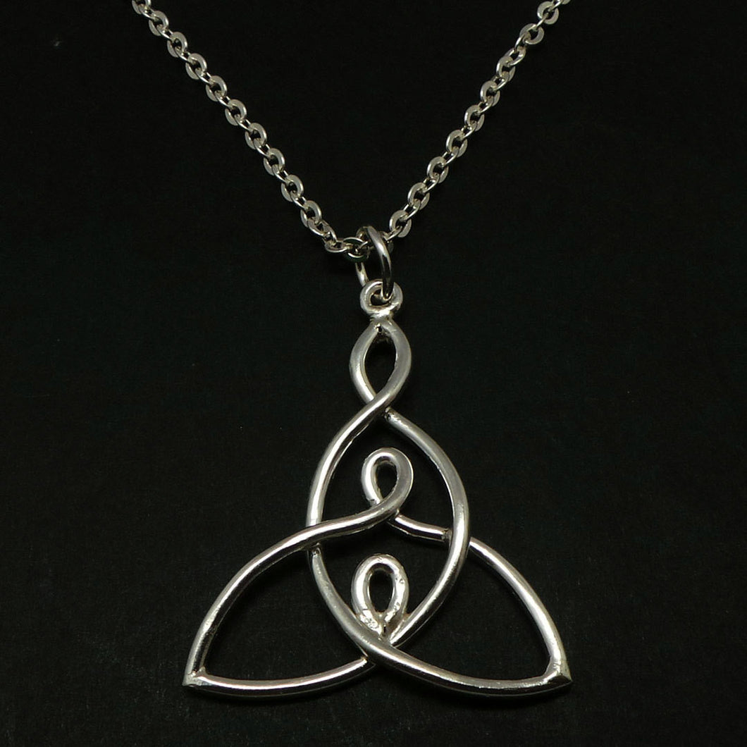 Celtic Mother and 2 Child Knot Necklace
