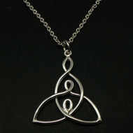 Celtic Mother and 2 Child Knot Necklace