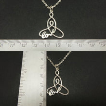 Load image into Gallery viewer, Silver Celtic Knot Mother and Child Necklace
