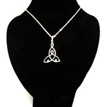 Load image into Gallery viewer, Silver Celtic Mother and Child Knot Necklace
