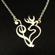 Load image into Gallery viewer, Silver Music Note Deer Alter Necklace
