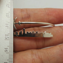 Load image into Gallery viewer, Personalized Airplane Skyline Bracelet Bangle
