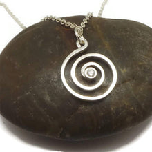 Load image into Gallery viewer, Silver Spiral Ring Holder Necklace
