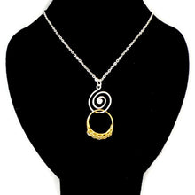 Load image into Gallery viewer, Silver Spiral Ring Holder Necklace
