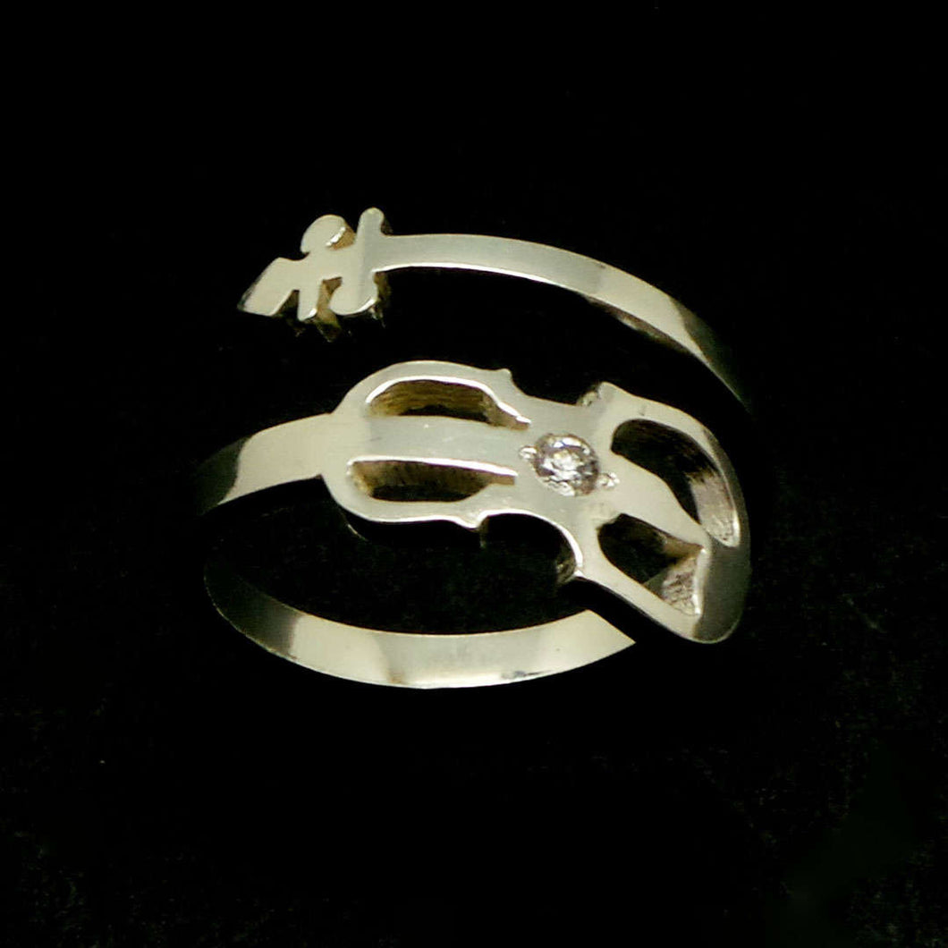 Sterling Silver Guitar Ring