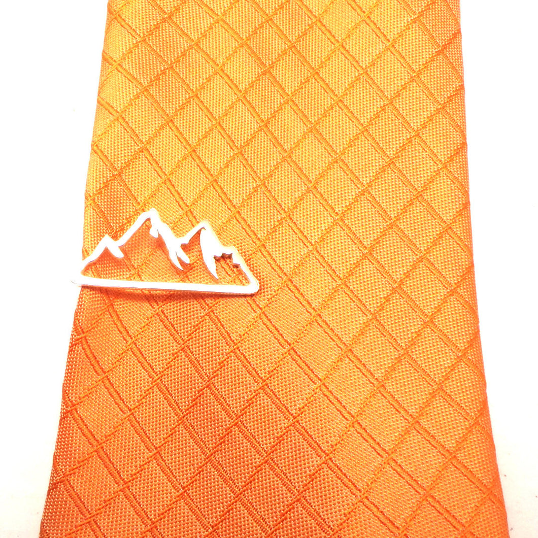 Silver Mountain Range Tie Clip