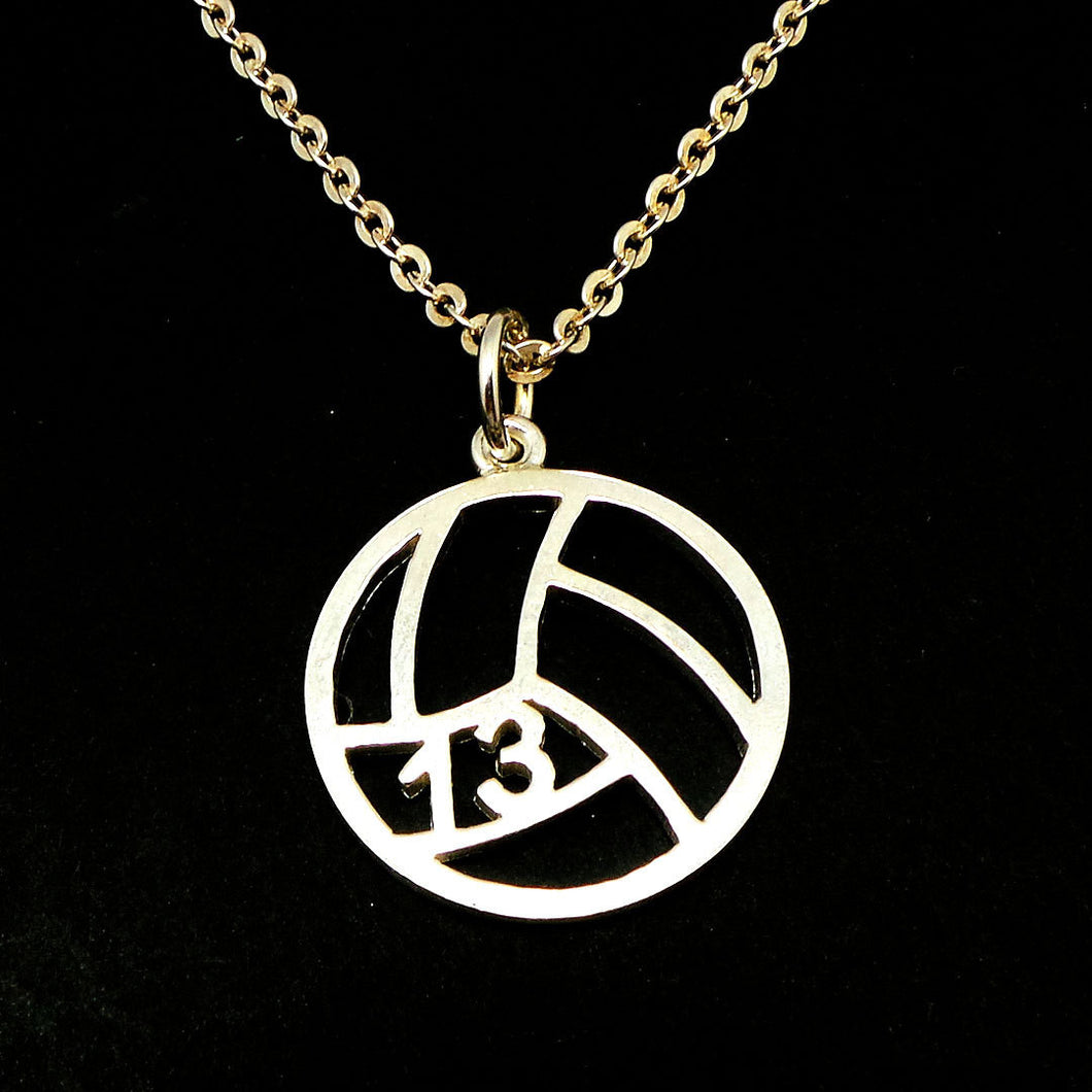 Personalized Number Volleyball Necklace