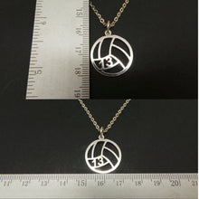 Load image into Gallery viewer, Personalized Number Volleyball Necklace
