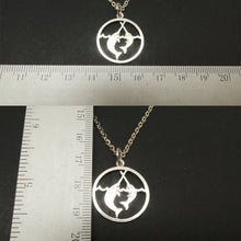 Load image into Gallery viewer, Silver Narwhal Necklace Pendant
