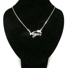 Load image into Gallery viewer, Silver Vegan Necklace Choker
