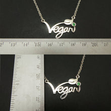 Load image into Gallery viewer, Silver Vegan Necklace Choker
