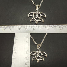 Load image into Gallery viewer, Silver Celtic Knot Turtle Necklace
