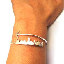 Load image into Gallery viewer, Personalized Plane London Skyline Bracelet
