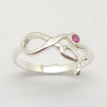 Load image into Gallery viewer, Silver Stethoscope Infinity Ring
