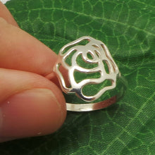 Load image into Gallery viewer, Sterling Silver Rose Ring
