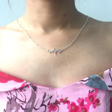 Load image into Gallery viewer, Silver Heartbeat Nurse Necklace
