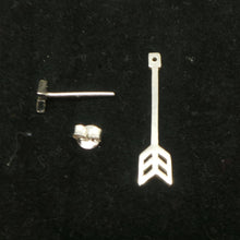 Load image into Gallery viewer, Silver Arrow Jacket Earring Stud
