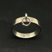 Load image into Gallery viewer, 4mm Silver Ring of O Bdsm Collar Ring
