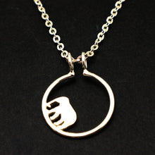 Load image into Gallery viewer, Silver Elephant Ring Holder Necklace
