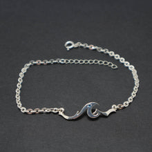 Load image into Gallery viewer, Silver Ocean Wave Bracelet
