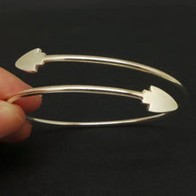 Load image into Gallery viewer, Silver Arrowhead Bracelet Bangle
