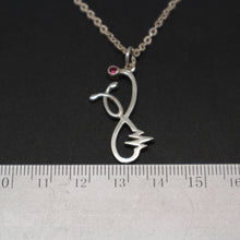 Load image into Gallery viewer, Nurse Stethoscope Infinity Heartbeat Necklace
