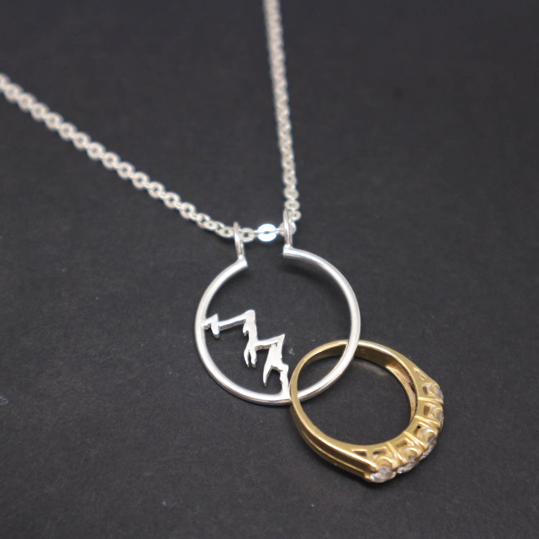 Mountain Ring Holder Necklace Pendant