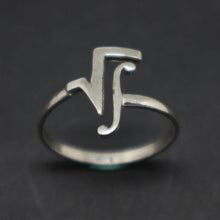 Load image into Gallery viewer, Silver Math Integral Ring - Math Calculus Jewelry
