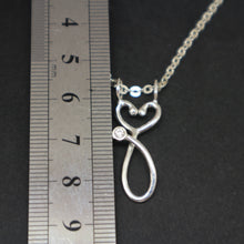 Load image into Gallery viewer, Nurse Stethoscope Ring Holder Necklace
