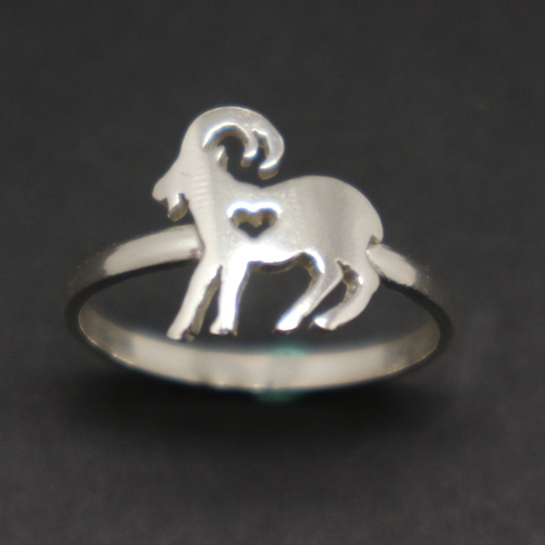 Silver Goat Ring