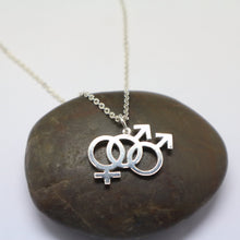 Load image into Gallery viewer, Bisexual Pride Necklace Pendant
