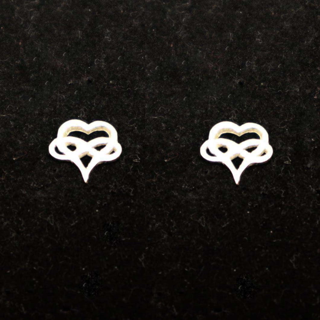 Silver Polyamory Stud Earring