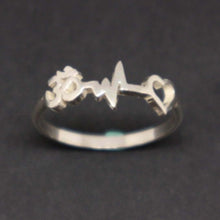 Load image into Gallery viewer, Om Heartbeat Namaste Ring
