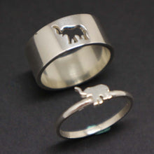Load image into Gallery viewer, Elephant Engagement Ring Set
