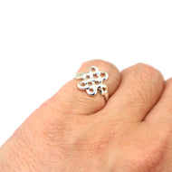 Silver Mystic Knot Ring