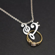 Load image into Gallery viewer, Music Note Ring Holder Necklace
