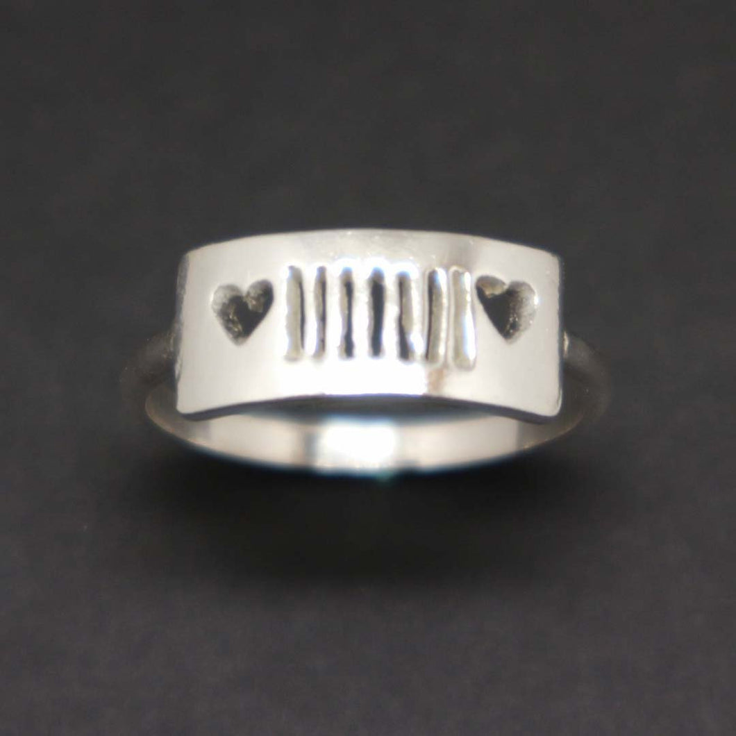 Silver Jeep and Heart Ring
