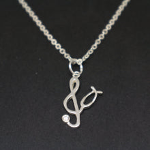 Load image into Gallery viewer, Stethoscope Music Note Nursing Necklace
