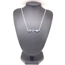 Load image into Gallery viewer, Basketball Heartbeat Heart Necklace
