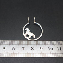 Load image into Gallery viewer, Silver Horse Ring Holder Necklace
