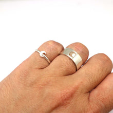 Load image into Gallery viewer, Silver Moon Couple Rings Set
