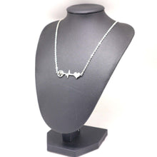 Load image into Gallery viewer, Basketball Heartbeat Heart Necklace
