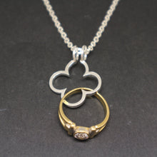 Load image into Gallery viewer, Gothic Clover Ring Holder Necklace
