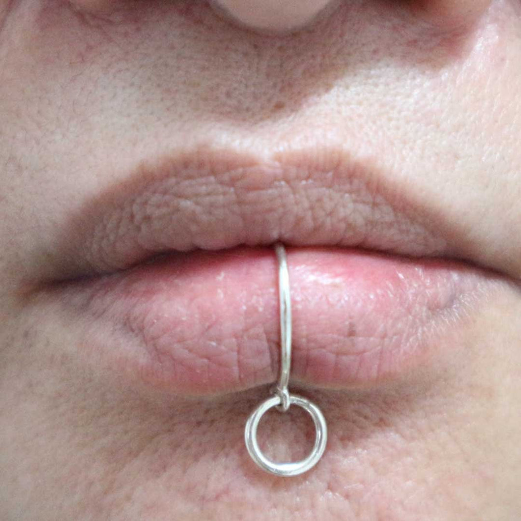 Silver Bdsm Lip Ring