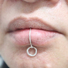 Load image into Gallery viewer, Silver Bdsm Lip Ring
