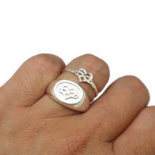 Load image into Gallery viewer, Polyamory Signet and Stacking Ring
