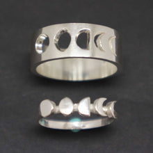 Load image into Gallery viewer, Moon Phases Promise Ring for Couple
