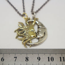 Load image into Gallery viewer, Sun and Moon Kissing Couple Necklaces
