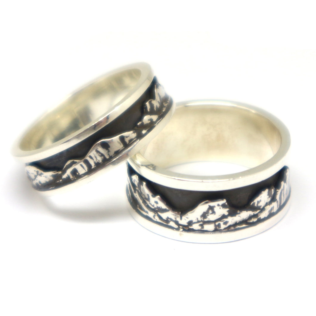 Mountain Wedding Rings for Couples